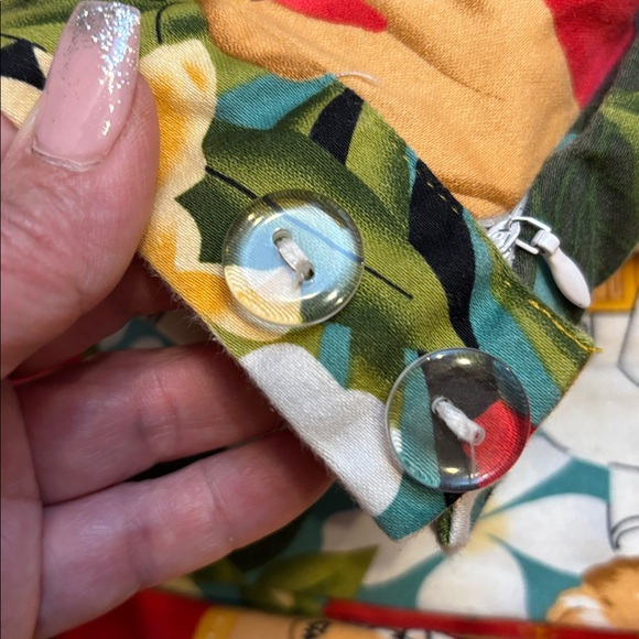 Grace Karin vibrant tropical red and yellow novelty patterned mini skirt. Size M - Picture 9 of 17